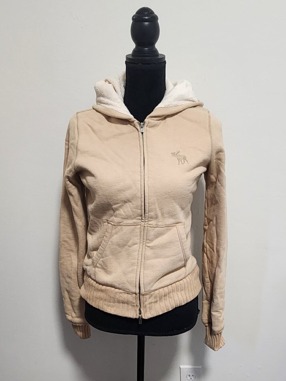 AF Abercrombie & Fitch Women's Fleece Lined Vintage Hoodie Ezra Fitch M